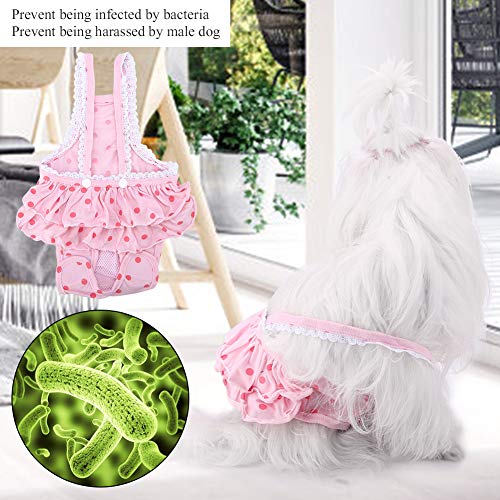 Cosiki Französische Bulldoggen Windeln Weibliche, Hundespanner Dots Menstruation Sanitär Hosen Hosen Haustier Unterwäsche Windeln Overalls Hundeperiode für Hunde Mittelgroße Französische Bulldogge (S) von Cosiki