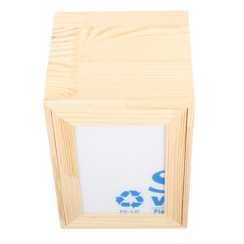 Haustier-Urnenbox, Gedenkstätte, Kompakter Aschesarg aus Kiefernholz für Haustiere mit Aussagekräftigem, Langlebigem Fotorahmen für den Heimgebrauch (Originale Holzfarbe) von Cosiki