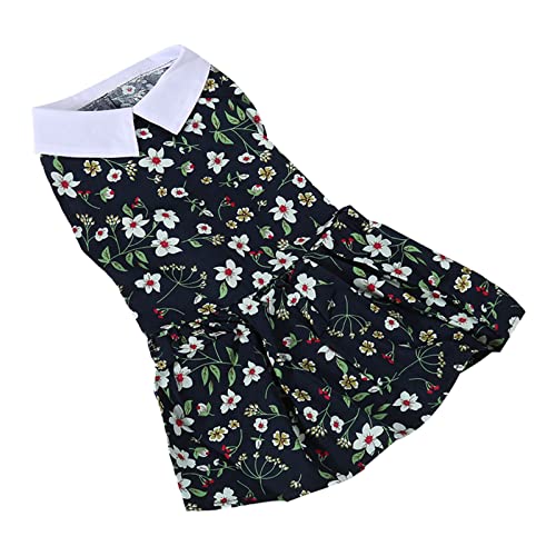 Cosiki Hundekleid, Tragbares Welpenkleid mit Blumenmuster, Atmungsaktiv, Weich für die Fotografie (L) von Cosiki