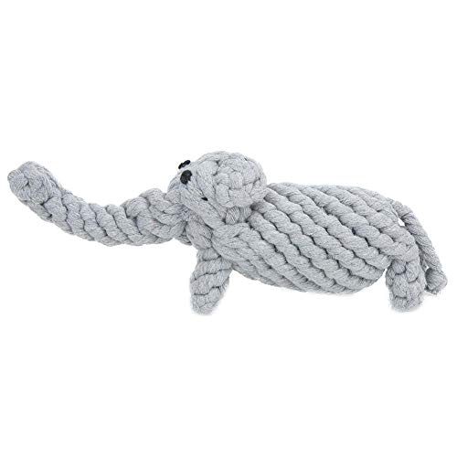 Cosiki Juli- Haustier Spielzeug, Elefant Baumwolle Seil Hund Baumwolle Seil Spielzeug, Rot Blau Kaninchen Beißen Kauen für Tier(Elephant) von Cosiki