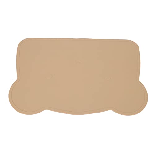 Cosiki Kleinkind -Taschen für Esstisch, Silikon -Taschen für Kleinkinder 14.4x10.4 Zoll Bären Form Anti Slip Weiche Elastizität Silikon Kids Placemat für Home Hotel Restaurant (Brown) von Cosiki