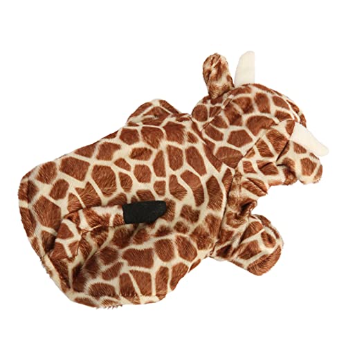 Cosiki Niedliche Giraffe mit Kapuze Hundewintermantel stilvolle Haarschutzhundewintermäntel (S) von Cosiki