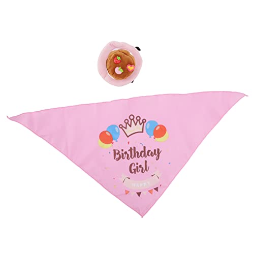 Cosiki Welpen-Geburtstagsmütze, Bandana-Schal, stilvoll, weicher Stoff, quietschende Hunde, Geburtstagsparty-Zubehör für Welpen, Rosa Cosiki Welpen-Geburtstagsmütze, Bandana-Schal, stilvoll, weicher Stoff, quietschende Hunde, Geburtstagsparty-Zubehör für Welpen, Rosa von PENO