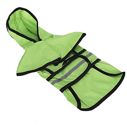 Hund Regenmantel, Hund Regenmantel Atmungsaktivem Kapuzenponcho Jacke Reflektierende Streifen Polyester Haustier Regen Cape Jacket Hunde Regenjacke für Kleine Mittelgroße Hunde und Welpen (L) von Cosiki