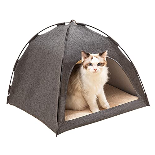Cosiki Katzenzelt, Katzenbett Lüften, Großer Raum, Bequem, Tragbar, Stabil, Weich Im Freien (Grau) von Cosiki