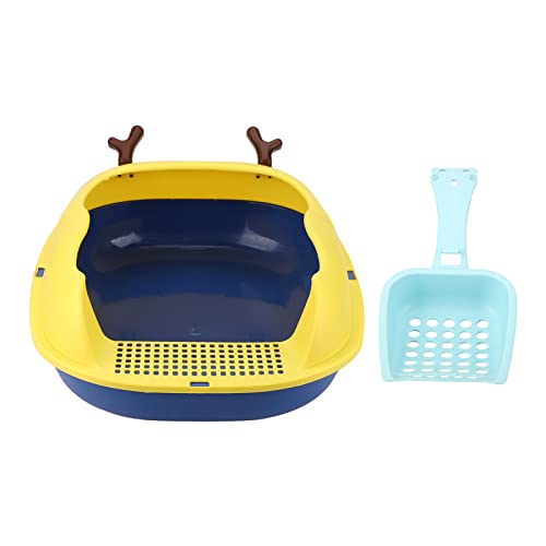 Kitty Müllbox, Katzenstreubox Halb Geschlossene Kätzchen -Toilette mit Müll Sieben Schaufel Offener Kätzchen Katzentoilette mit Hoher Seitenschachtel für Kätzchen für Hamster Kleine Hunde Kitty Müllbox, Katzenstreubox Halb Geschlossene Kätzchen -Toilette mit Müll Sieben Schaufel Offener Kätzchen Katzentoilette mit Hoher Seitenschachtel für Kätzchen für Hamster Kleine Hunde von Cosiki