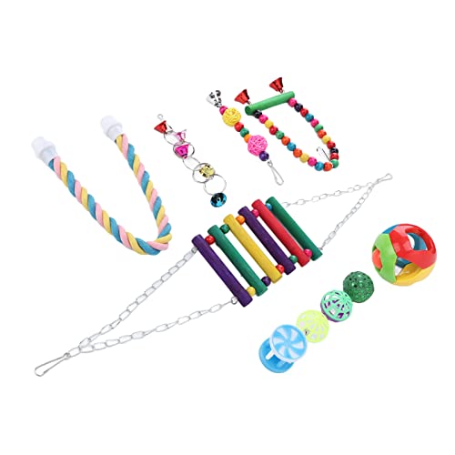 Papagei Schaukel Spielzeug Haken Deko Installation Langeweile Verschiedene Arten Vogel Glocke Spielzeug Set für Nymphensittich Papagei Schaukel Spielzeug Haken Deko Installation Langeweile Verschiedene Arten Vogel Glocke Spielzeug Set für Nymphensittich von Cosiki