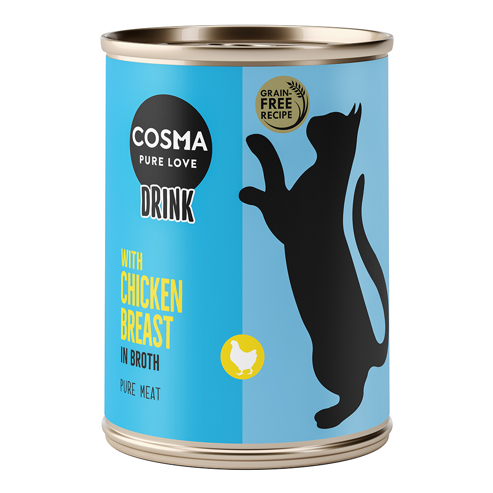 10 + 2 gratis! 12 x 100 g Cosma Drinks - Hühnchenbrust 10 + 2 gratis! 12 x 100 g Cosma Drinks - Hühnchenbrust von Cosma