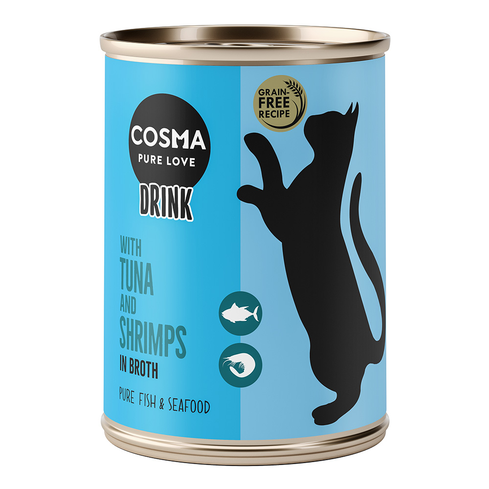 10 + 2 gratis! 12 x 100 g Cosma Drinks - Thunfisch und Shrimps 10 + 2 gratis! 12 x 100 g Cosma Drinks - Thunfisch und Shrimps von Cosma