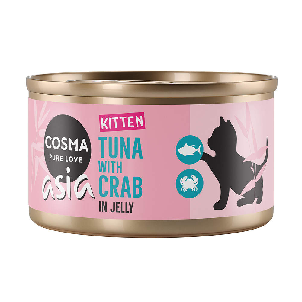 Cosma Asia Kitten in Jelly 6 x 85 g Thunfisch mit Krebsfleisch von Cosma
