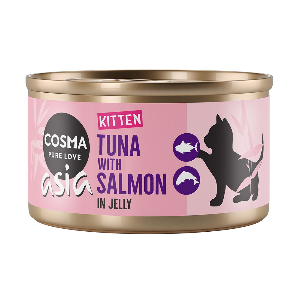 Cosma Asia Kitten in Jelly 6 x 85 g Thunfisch mit Lachs von Cosma