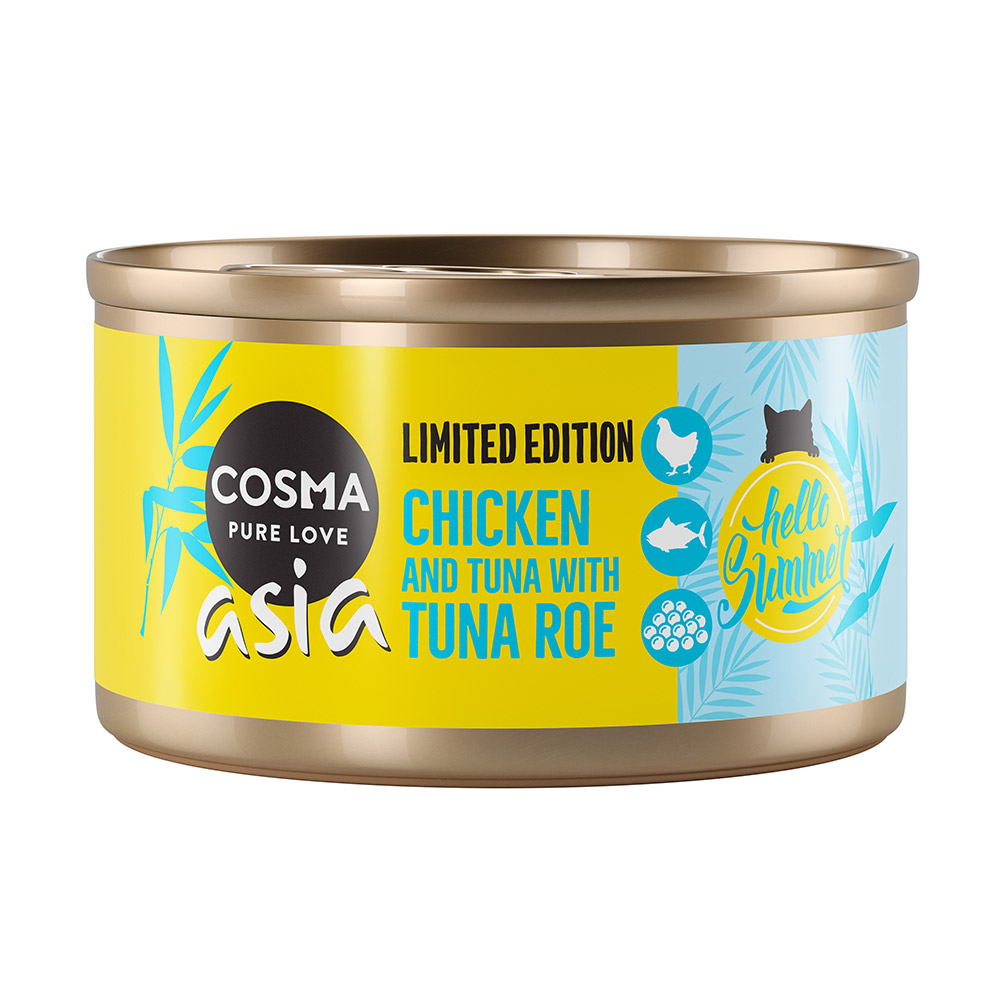 Cosma Asia Summer-Edition Hühnchen mit Thunfisch und Thunfischrogen - 24 x 85 g von Cosma