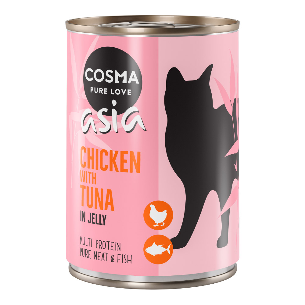 Cosma Asia in Jelly 6 x 400 g - Huhn & Thunfisch von Cosma