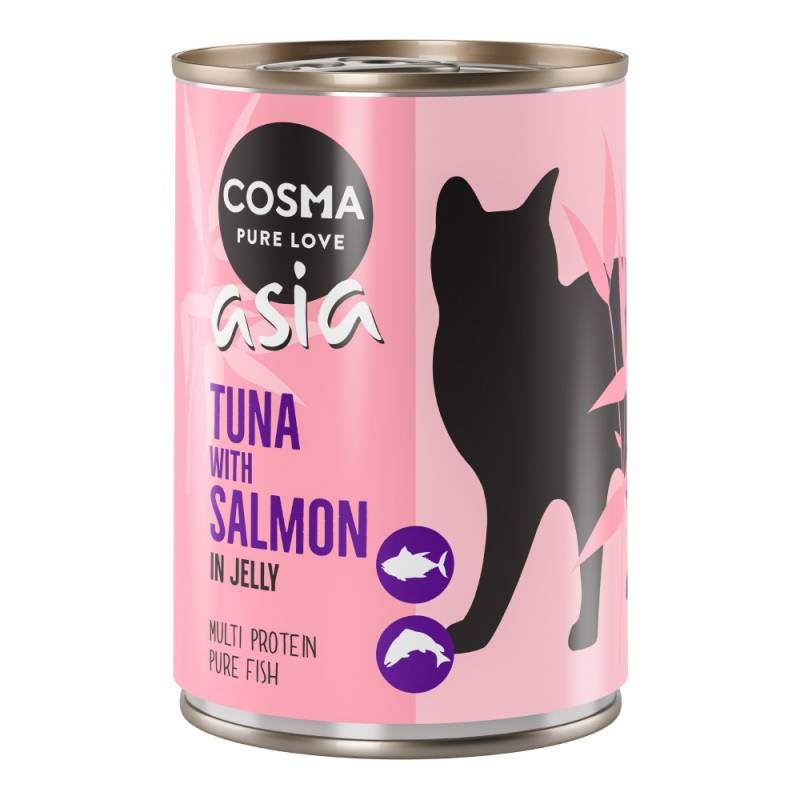 Cosma Asia in Jelly 6 x 400 g - Thunfisch & Lachs von Cosma