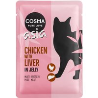 Cosma Asia in Jelly Frischebeutel 6 x 100 g - Huhn & Hühnchenleber von Cosma