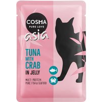 Cosma Asia in Jelly Frischebeutel 6 x 100 g - Thunfisch & Krebsfleisch von Cosma