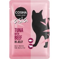 Cosma Asia in Jelly Frischebeutel 6 x 100 g - Thunfisch & Rind von Cosma