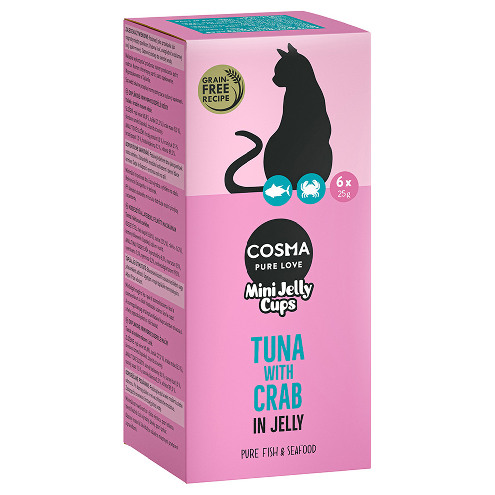 Cosma Mini Jelly Cups 24 x 25 g  - Thunfisch/Krebs von Cosma