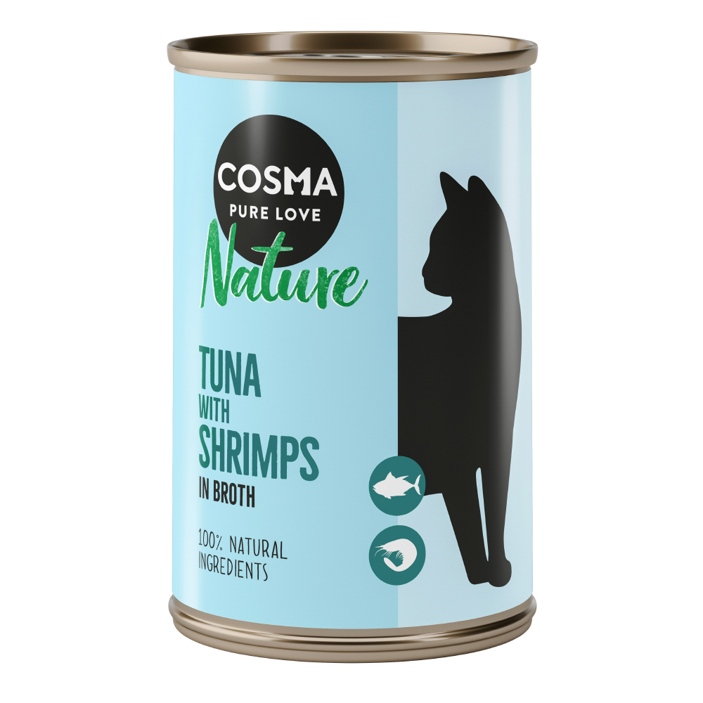 Cosma Nature 6 x 140 g - Thunfisch & Shrimps von Cosma