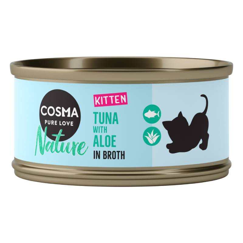 Cosma Nature Kitten 6 x 70 g - Thunfisch & Aloe vera von Cosma