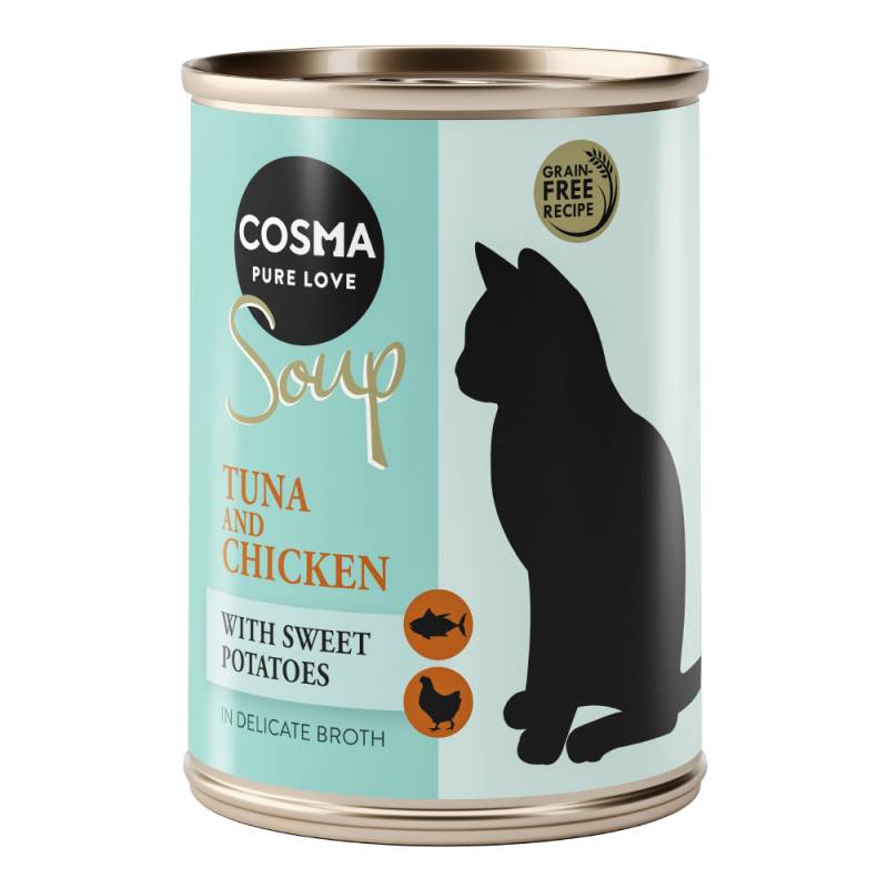 Cosma Soup 6 x 100 g zum Sonderpreis! - Thunfisch und Hühnchen mit Süßkartoffel von Cosma