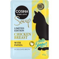 Cosma Soup Sommer-Edition Hühnchenbrust mit Papaya - 24 x 40 g von Cosma
