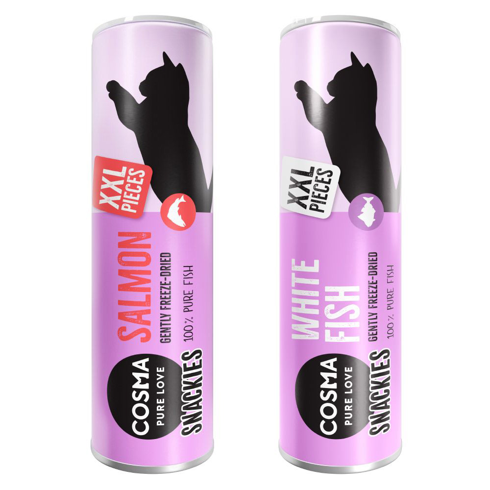 Probiermix Cosma Snackies XXL  - Lachs, Weißfisch (40 g) von Cosma