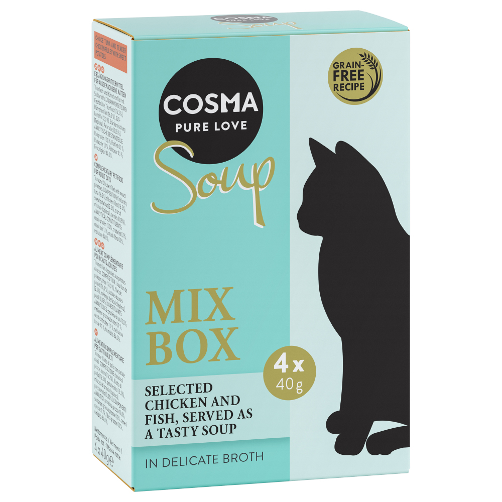 Probiermix Cosma Soup 4 x 40 g - Mixpaket 1 (4 Sorten) von Cosma