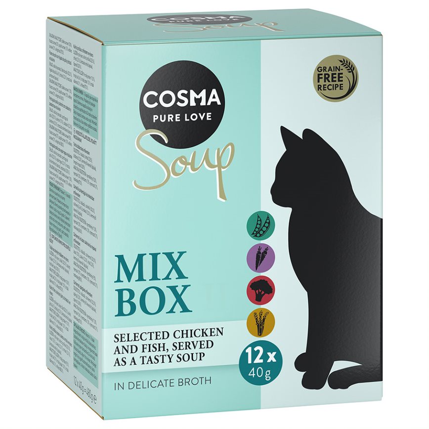 Probiermix Cosma Soup - Mixpaket 2: 4 Sorten (12 x 40 g) von Cosma