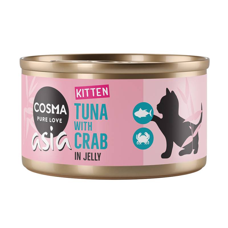 Sparpaket Cosma Asia Kitten in Jelly 12 x 85 g Thunfisch mit Krebsfleisch von Cosma