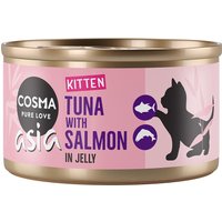 Sparpaket Cosma Asia Kitten in Jelly 12 x 85 g - Thunfisch mit Lachs von Cosma