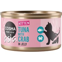 Sparpaket Cosma Asia Kitten in Jelly 24 x 85 g - Thunfisch mit Krebsfleisch von Cosma