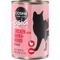 Sparpaket Cosma Asia in Jelly 12 x 400 g - Hühnchen & Riesenbarsch von Cosma