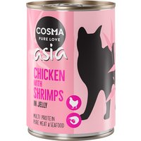 Sparpaket Cosma Asia in Jelly 12 x 400 g - Huhn & Shrimps von Cosma