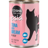 Sparpaket Cosma Asia in Jelly 12 x 400 g - Thunfisch & Brasse von Cosma