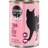 Sparpaket Cosma Asia in Jelly 12 x 400 g - Thunfisch & Rind von Cosma