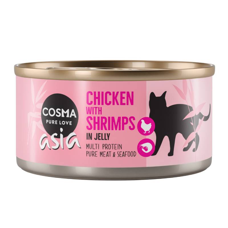 Sparpaket Cosma Asia in Jelly 24 x 170 g - Huhn & Shrimps von Cosma