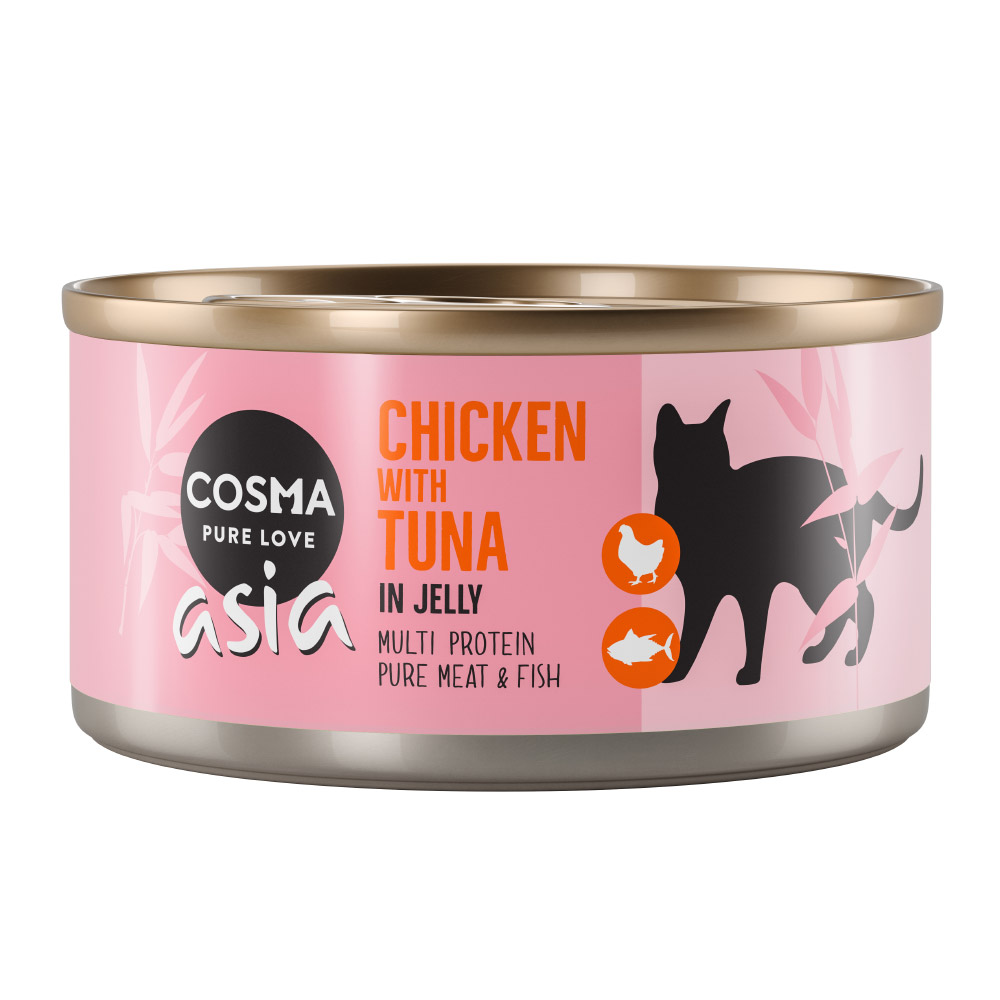 Sparpaket Cosma Asia in Jelly 24 x 170 g - Huhn & Thunfisch von Cosma