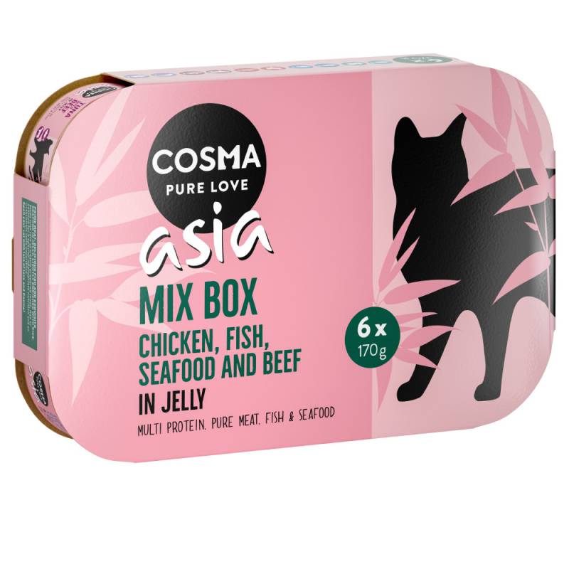 Sparpaket Cosma Asia in Jelly 24 x 170 g - Mixpaket 2 (5 Sorten) von Cosma