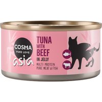 Sparpaket Cosma Asia in Jelly 24 x 170 g - Thunfisch mit Rind von Cosma
