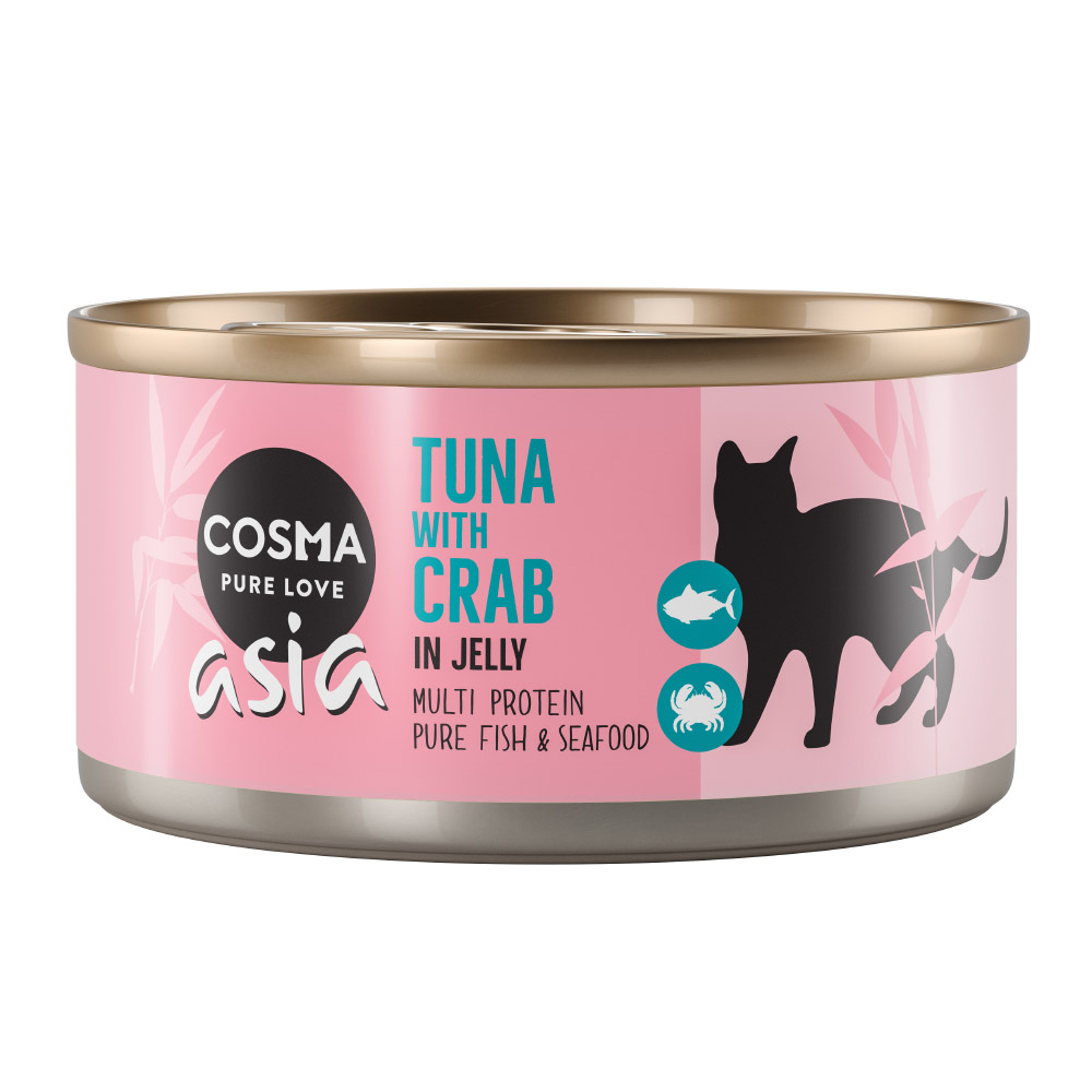 Sparpaket Cosma Asia in Jelly 24 x 170 g - Thunfisch & Krebsfleisch von Cosma