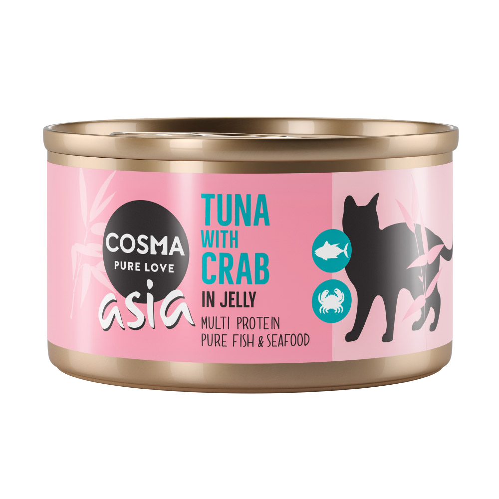Sparpaket Cosma Asia in Jelly 24 x 85 g - Thunfisch & Krebsfleisch von Cosma