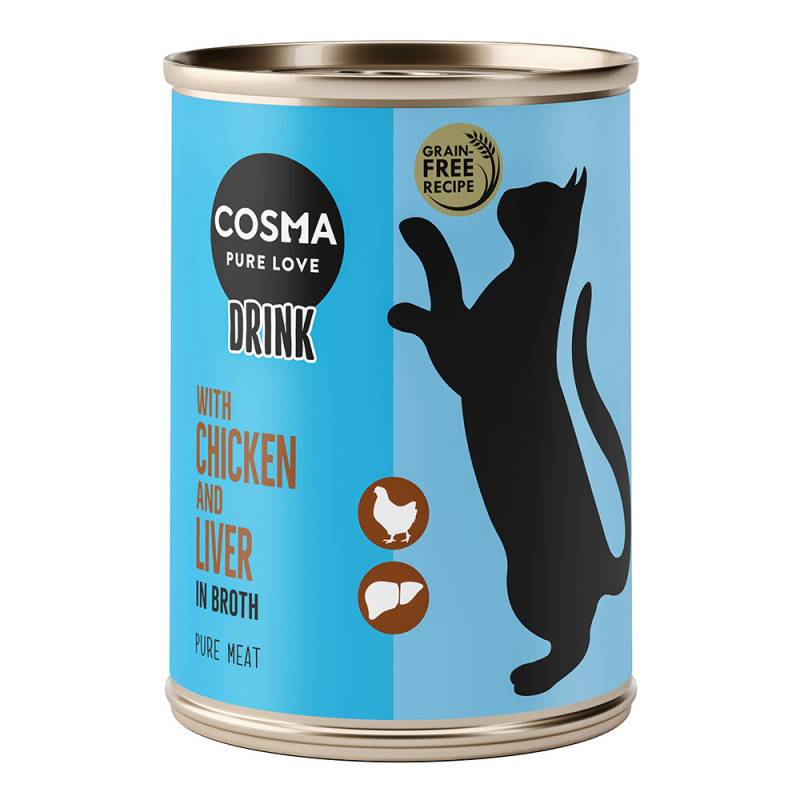 Sparpaket Cosma Drink 24 x 100 g - Hühnchen und Hühnchenleber Sparpaket Cosma Drink 24 x 100 g - Hühnchen und Hühnchenleber von Cosma