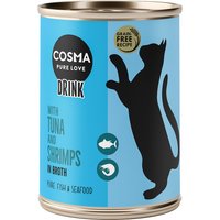 Sparpaket Cosma Drink 24 x 100 g - Thunfisch und Shrimps von Cosma
