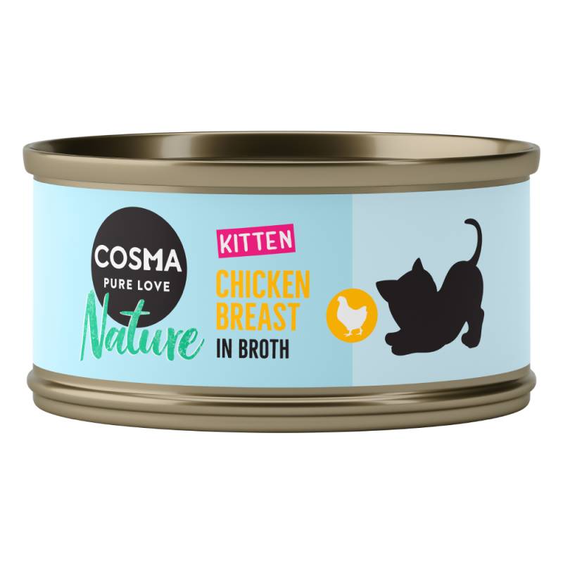 Sparpaket Cosma Nature Kitten 24 x 70 g - Mixpaket 2 (2 Sorten) von Cosma