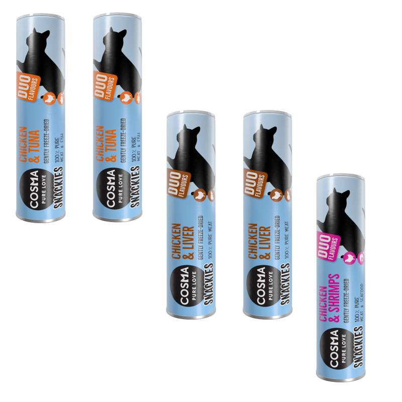 Sparpaket Cosma Snackies DUO - 5 x Mixpaket 3 Sorten (131 g) von Cosma