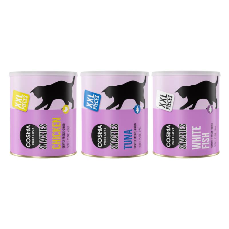 Sparpaket Cosma Snackies XXL Maxi Tube 3 x Mixpaket 1 3 Sorten (490 g) von Cosma