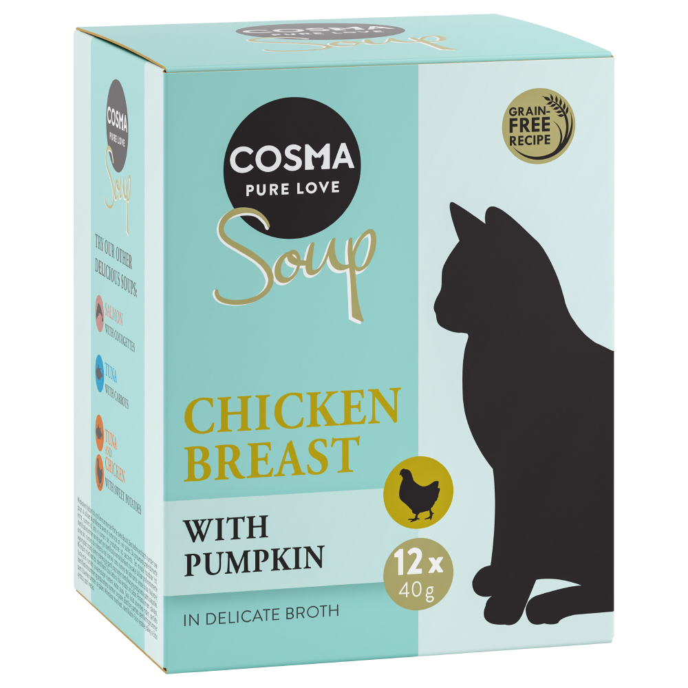 Sparpaket Cosma Soup 48 x 40 g  Hühnchenbrust mit Kürbis von Cosma