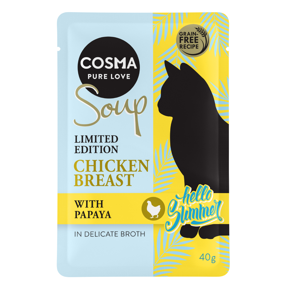 Sparpaket Cosma Soup 48 x 40 g  - Summer Edition Chicken mit Papaya von Cosma