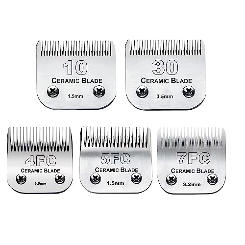 Cosyonall 5pcs Ersatzklinge für Hundepflege, kompatibel mit Andis-Schermaschinen, Karbonstahl, abnehmbare Keramik, scharfe Kante, auch kompatibel mit Wahl/Oster Hundeknipsern Cosyonall 5pcs Ersatzklinge für Hundepflege, kompatibel mit Andis-Schermaschinen, Karbonstahl, abnehmbare Keramik, scharfe Kante, auch kompatibel mit Wahl/Oster Hundeknipsern von Cosyonall